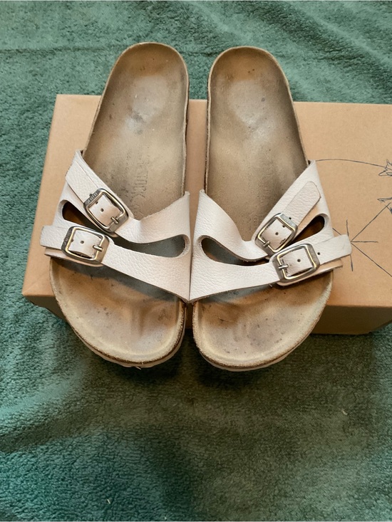 Birkenstock Shoes - White Birkenstock Double-Buckle Sandals for Women